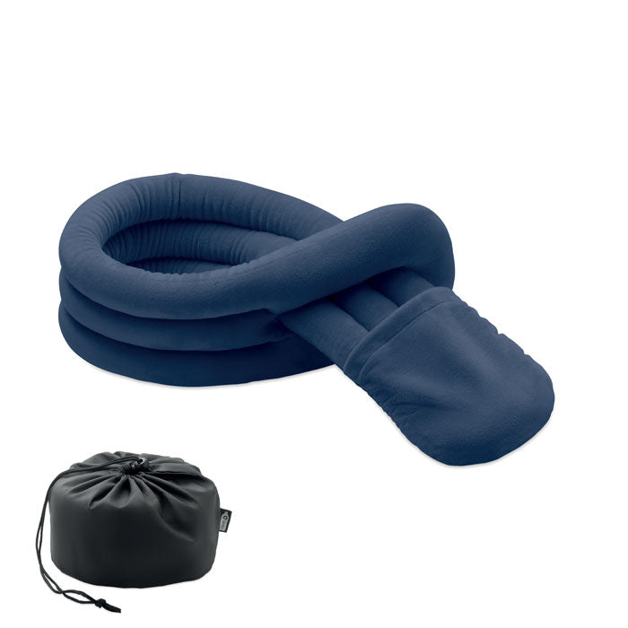 Buigbaar reiskussen met opbergzakje, marineblauw