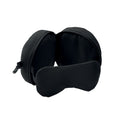 Reiskussen met geïntegreerd slaapmasker, zwart