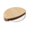 Pizzasnijder met bamboe handvat, hout
