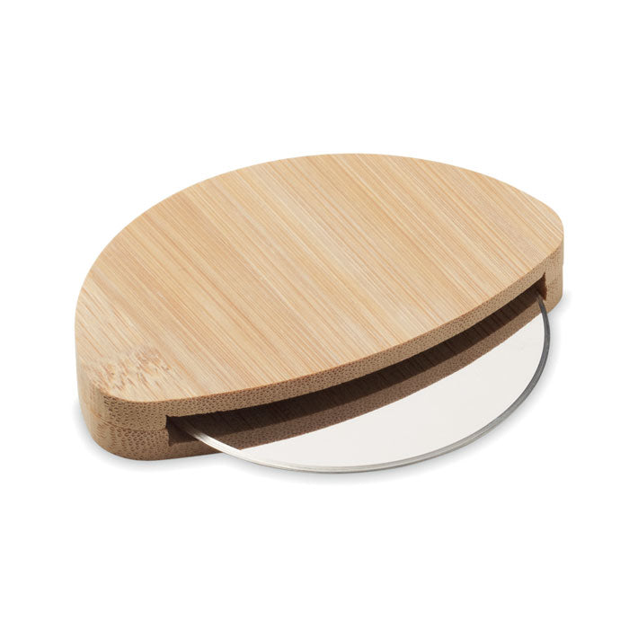 Pizzasnijder met bamboe handvat, hout