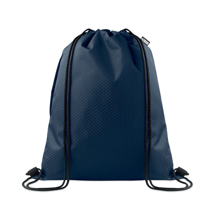Trekkoordtas van gerecycled polyester, 4,5 liter, blauw