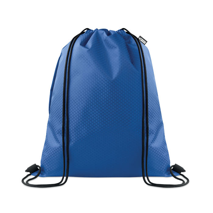 Trekkoordtas van gerecycled polyester, 4,5 liter, royal blauw