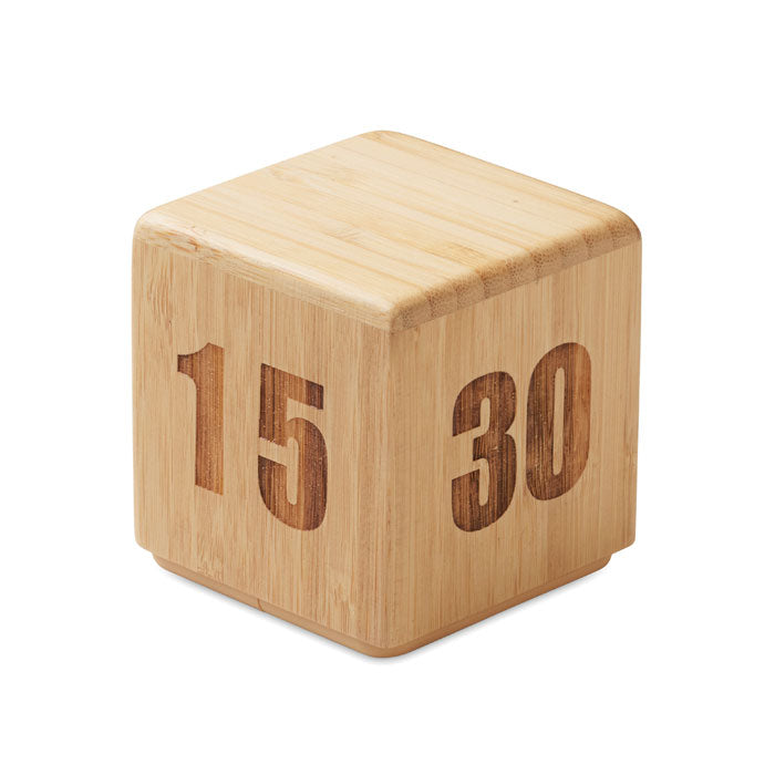 Bamboe snoozetimer met aftelklok, hout