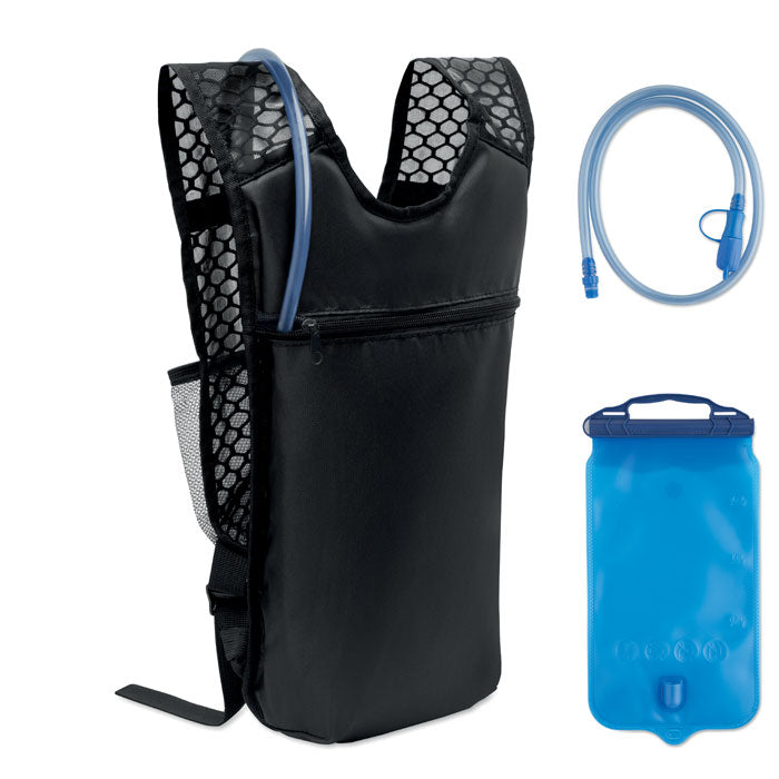 Sportrugzak met waterreservoir, 1,5 liter, zwart