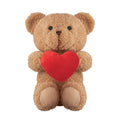 Pluche teddybeer met hart, rood