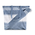 Hamamdoek met bijpassende strandtas, blauw