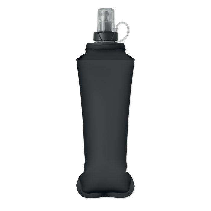 Opvouwbare waterfles met bijtventiel, 500 ml, zwart
