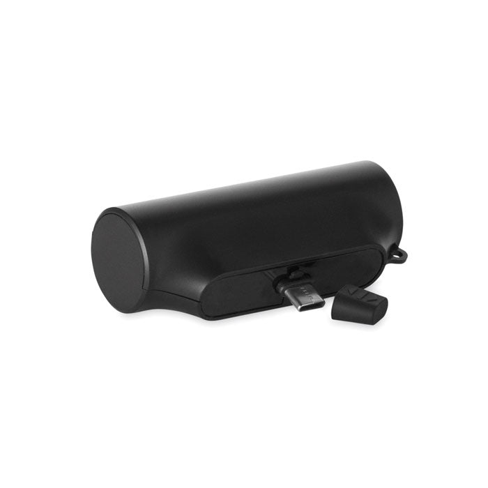 Powerbank met telefoonstandaard, 5000 mAh, zwart