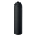 Enkelwandige fles van gerecycled RVS, 650 ml, zwart