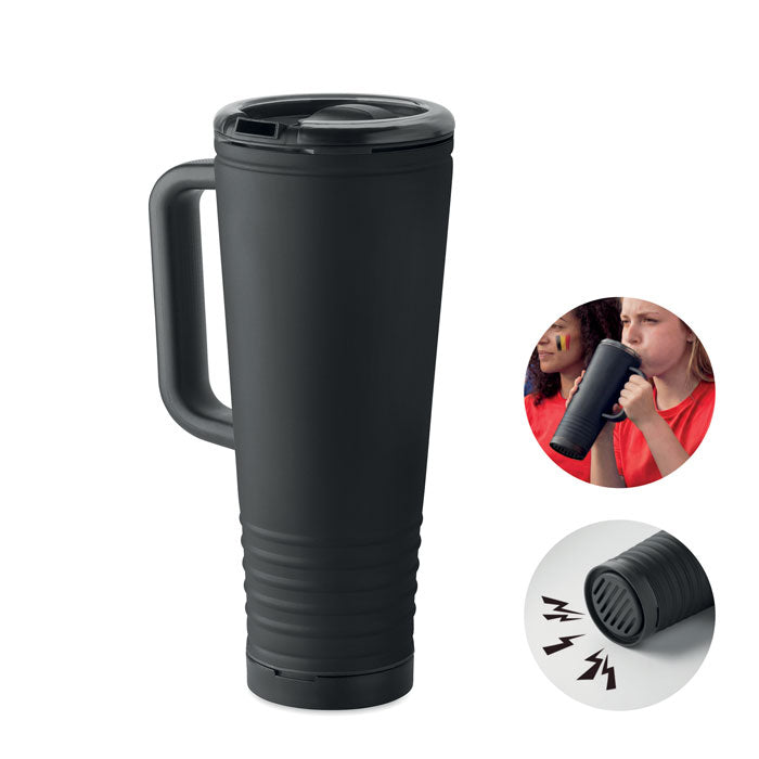 Juichbeker met ingebouwde toeter, 700 ml, zwart