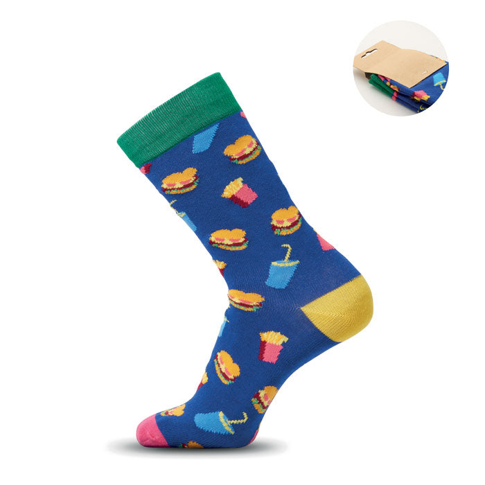 Sokken met grappig patroon, royal blauw