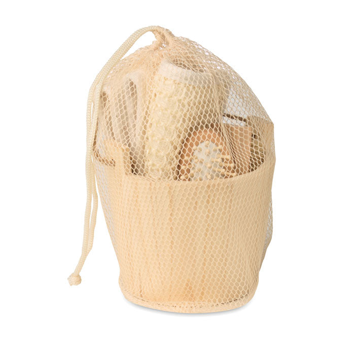 Badgeschenkset in houten emmer, hout