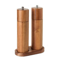 Set zout- en pepermolens van acaciahout, hout