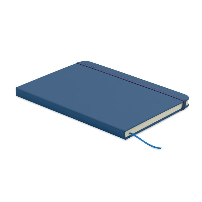 A5-notitieboek met kaft van gerecycled kunstleer, blauw