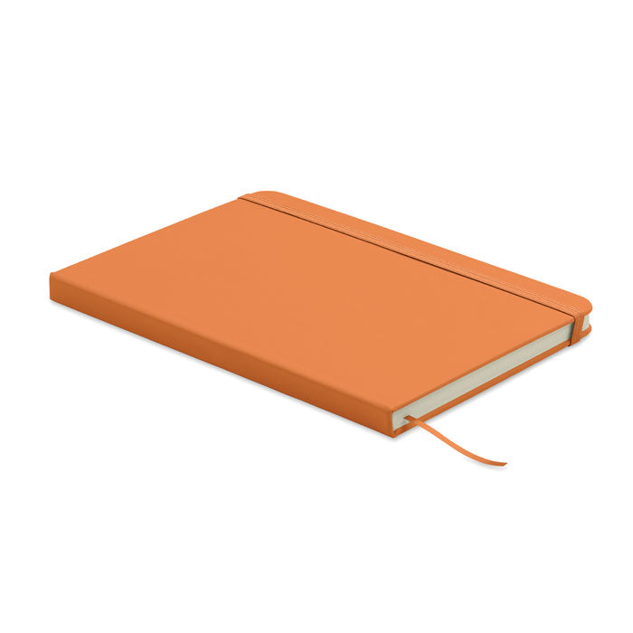 A5-notitieboek met kaft van gerecycled kunstleer, oranje