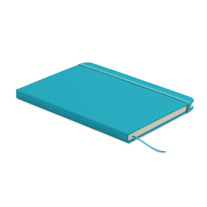A5-notitieboek met kaft van gerecycled kunstleer, turquoise