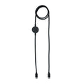 Oplaadkabel met smartwatch oplader, 1 meter, zwart
