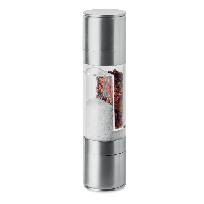 2-in-1 zout- en pepermolen, zilver
