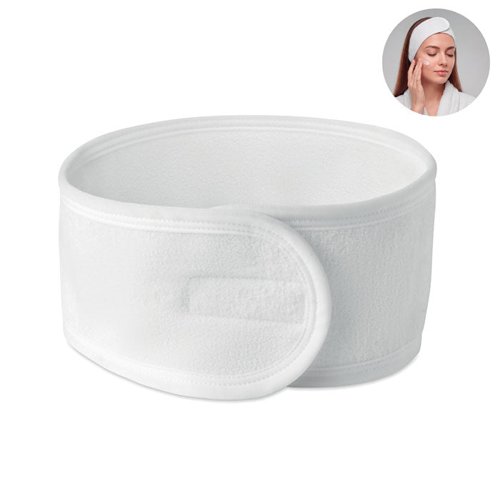 Verstelbare haarband van microvezel, wit