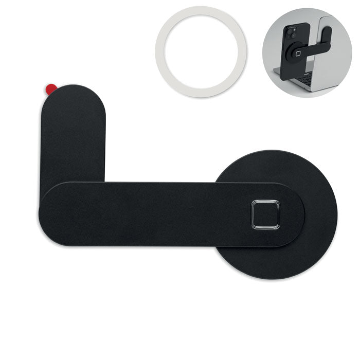 Magnetische telefoonhouder van aluminium, zwart