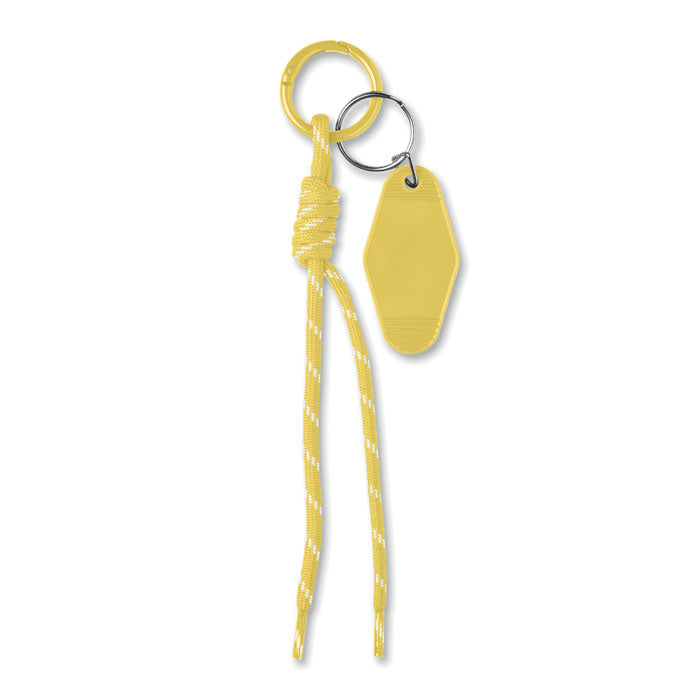 Sleutelhanger van gevlochten touw, geel