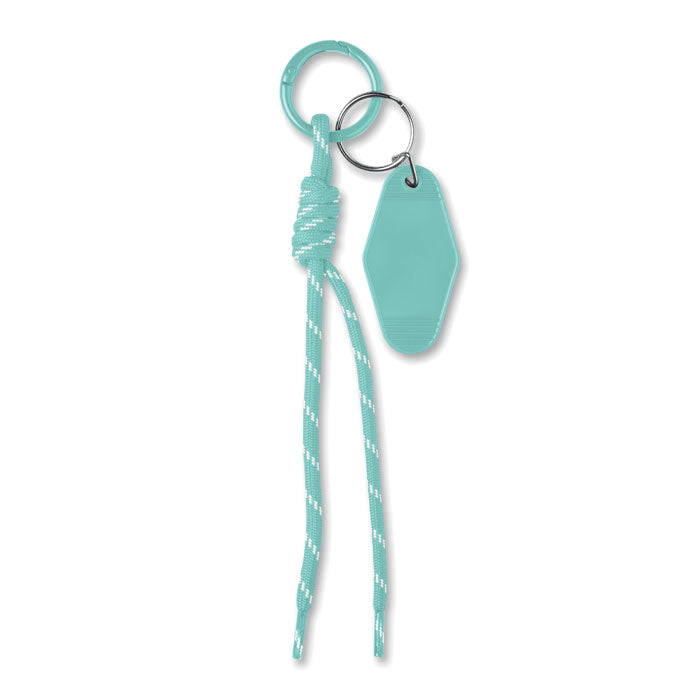 Sleutelhanger van gevlochten touw, mintgroen