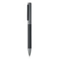 Balpen met draaimechanisme, gerecycled aluminium, zwart