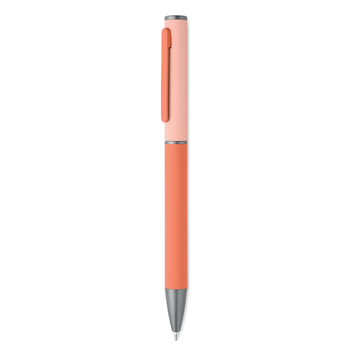 Balpen met draaimechanisme, gerecycled aluminium, oranje