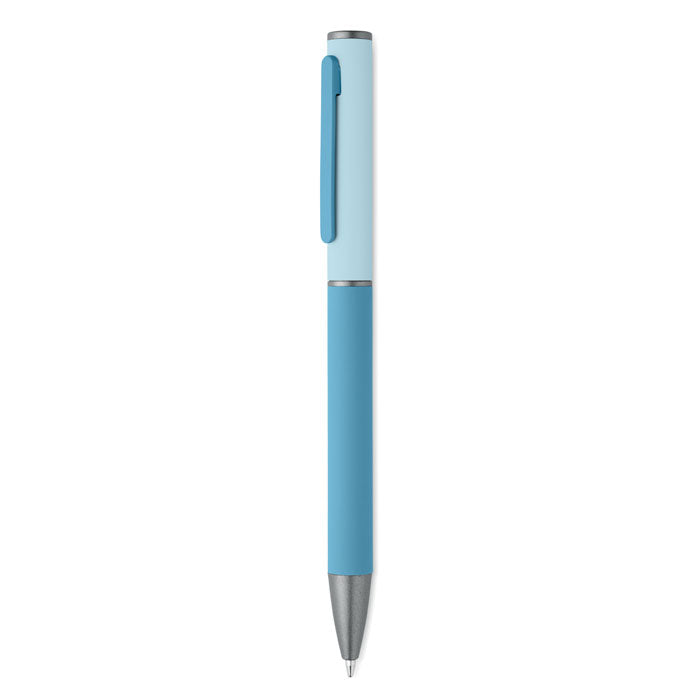 Balpen met draaimechanisme, gerecycled aluminium, turquoise