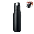 Dubbelwandige thermosfles met poedercoating, 500 ml, zwart
