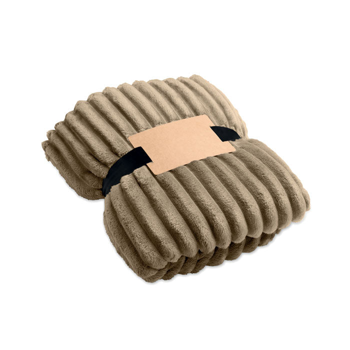 Fleecedeken van gerecycled polyester, 130 x 170 cm, khaki