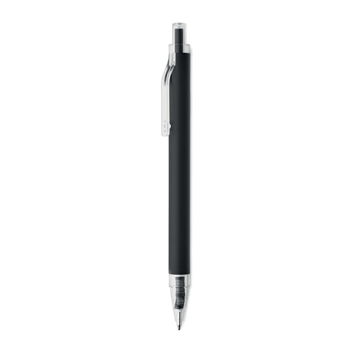 Balpen van gerecycled aluminium met matte afwerking, zwart
