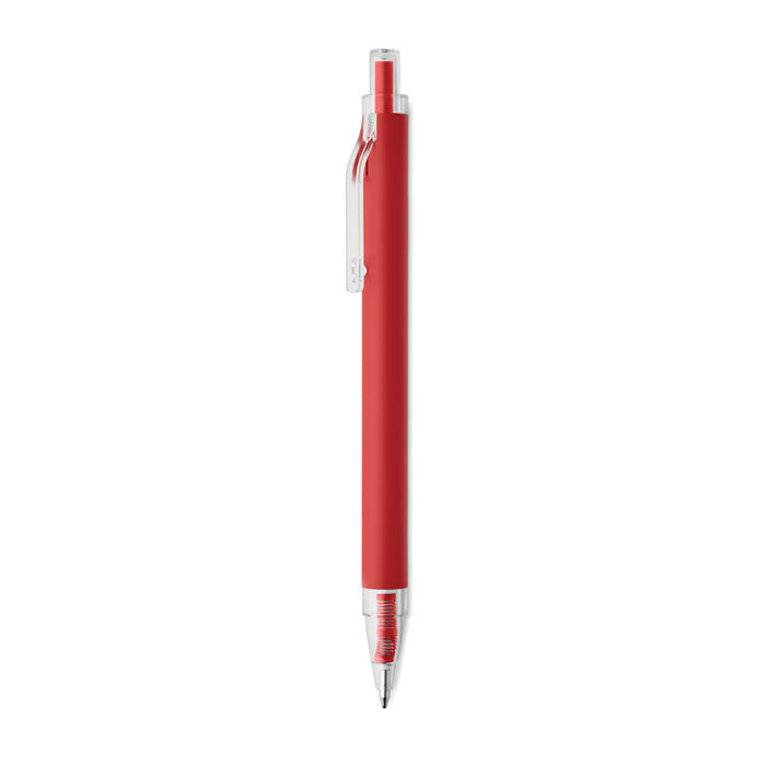 Balpen van gerecycled aluminium met matte afwerking, rood