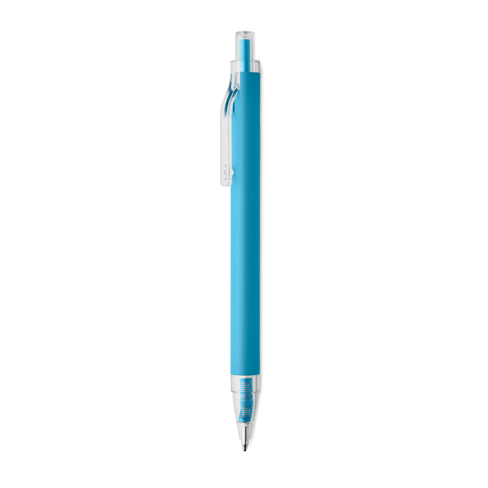 Balpen van gerecycled aluminium met matte afwerking, turquoise
