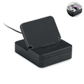 Speaker met draadloze telefoonoplader en houder, zwart