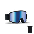 Skibril met spiegelende lens, categorie 3, blauw