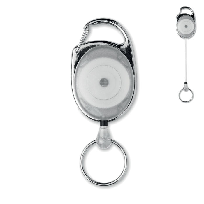 Intrekbare badgehouder, wit