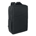 Laptoprugzak van gerecycled polyester, 15 liter, met handvat, zwart