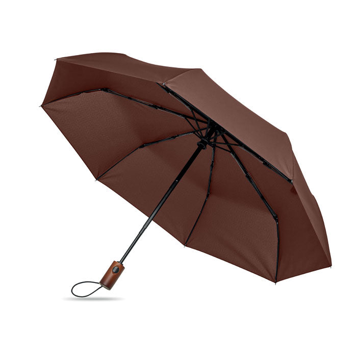 Opvouwbare paraplu, 21 inch, automatisch open en dicht, bruin