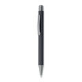 Balpen met rubberen grip en gunmetal accenten, zwart