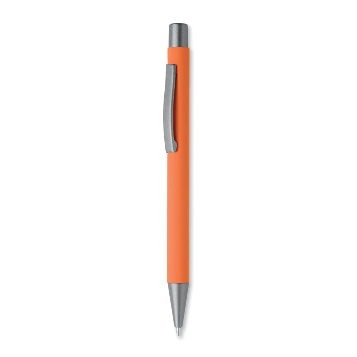 Balpen met rubberen grip en gunmetal accenten, oranje
