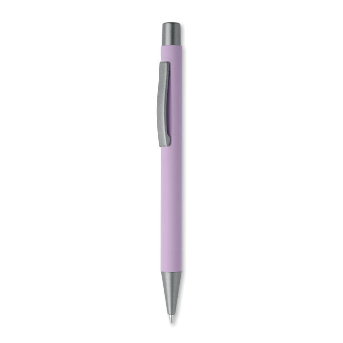 Balpen met rubberen grip en gunmetal accenten, violet