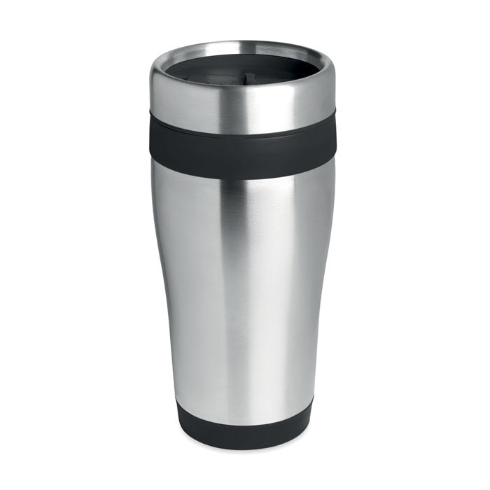 Dubbelwandige reisbeker, 455 ml, zwart