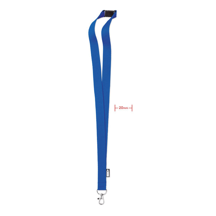 Keycord van gerecycled PET, royal blauw
