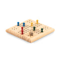 Klassiek bordspel in katoenen zakje, hout