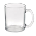Glazen mok met glanzende afwerking, 300 ml, transparant