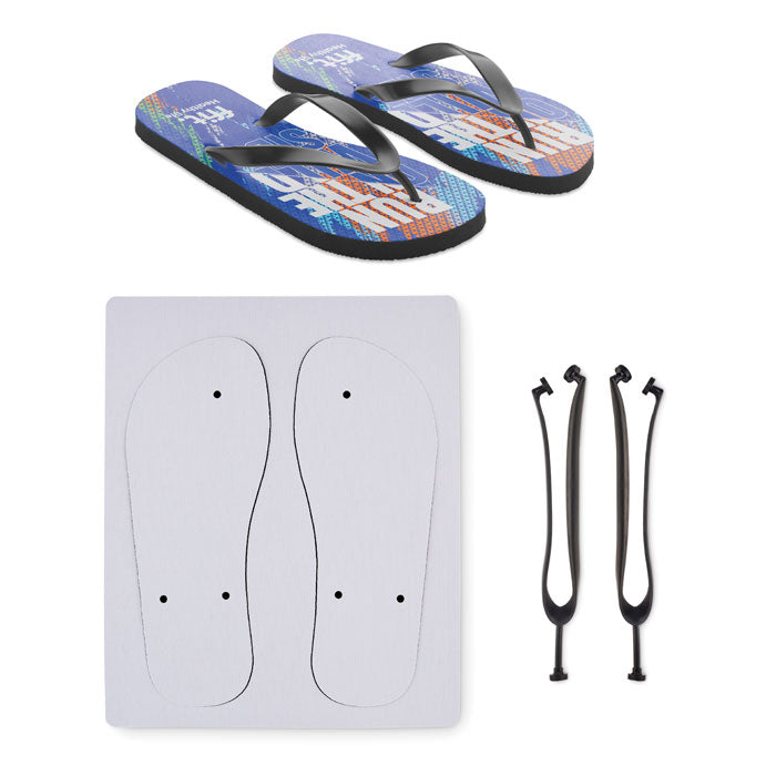 Strandslippers voor sublimatiedruk, zwart