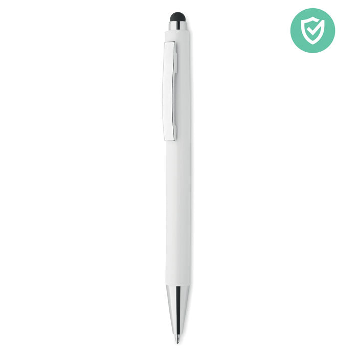 Stylus-balpen met antibacteriele coating, wit