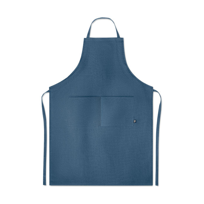 Keukenschort van hennep, blauw