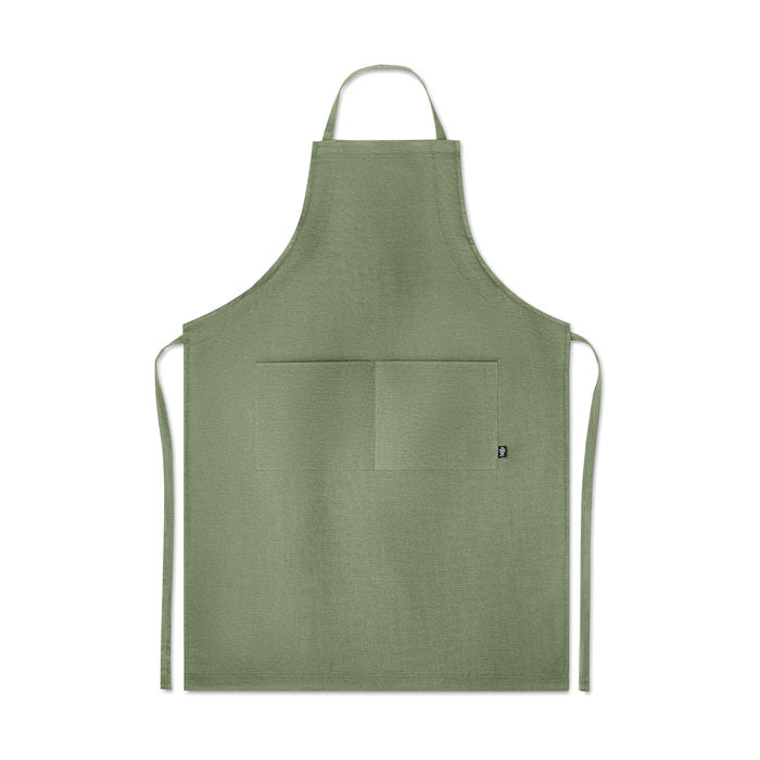 Keukenschort van hennep, groen